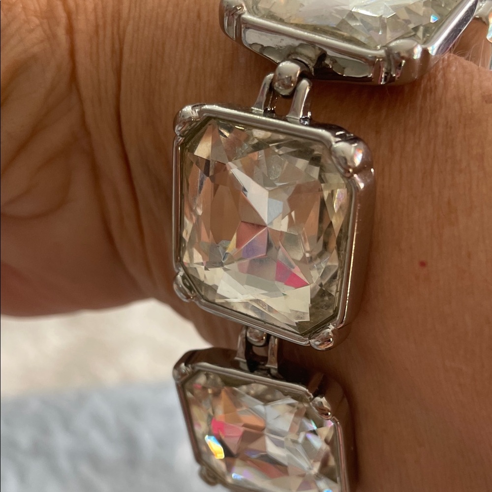 Chicos Elegant Silver Crystal Bracelet
